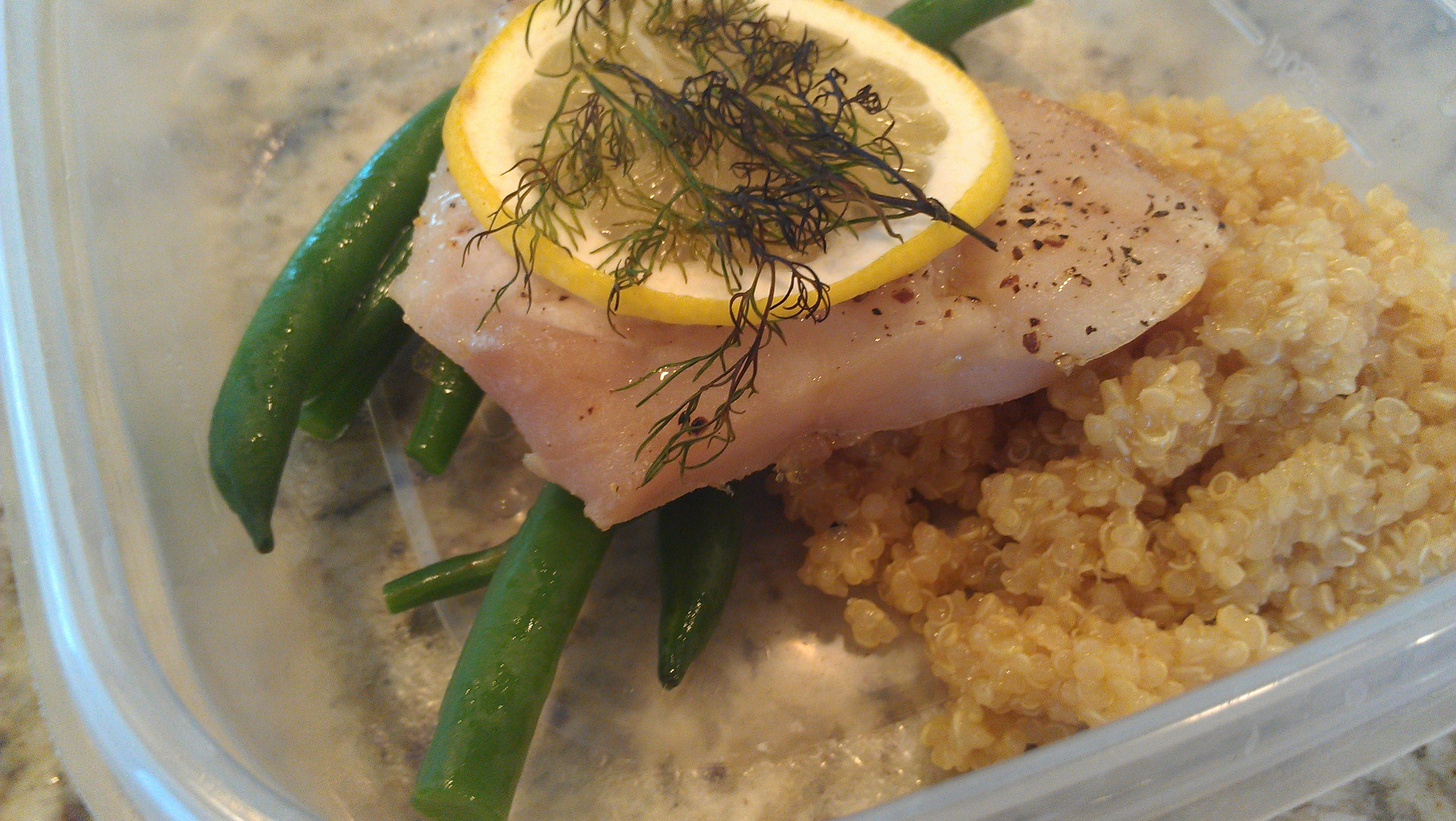 Broiled snapper and quinoa