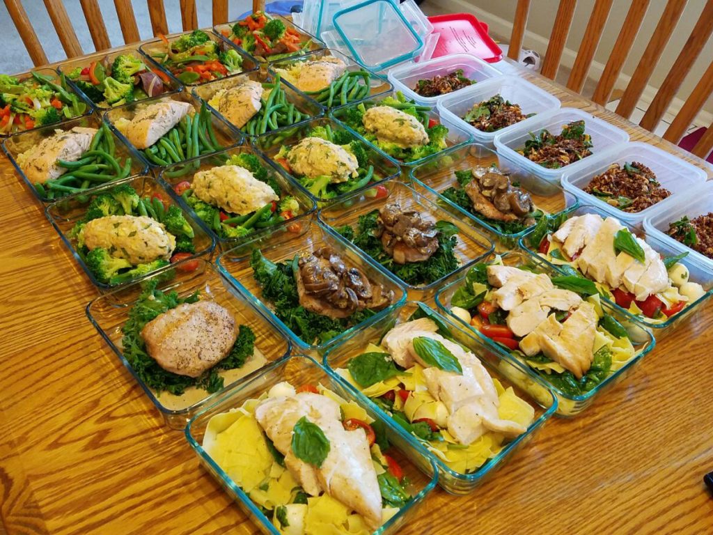 Weekly meal prep for 4