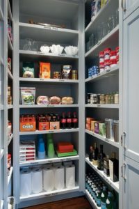 gray-walk-in-pantry-floor-to-ceiling-built-in-shelves-gray-shelves