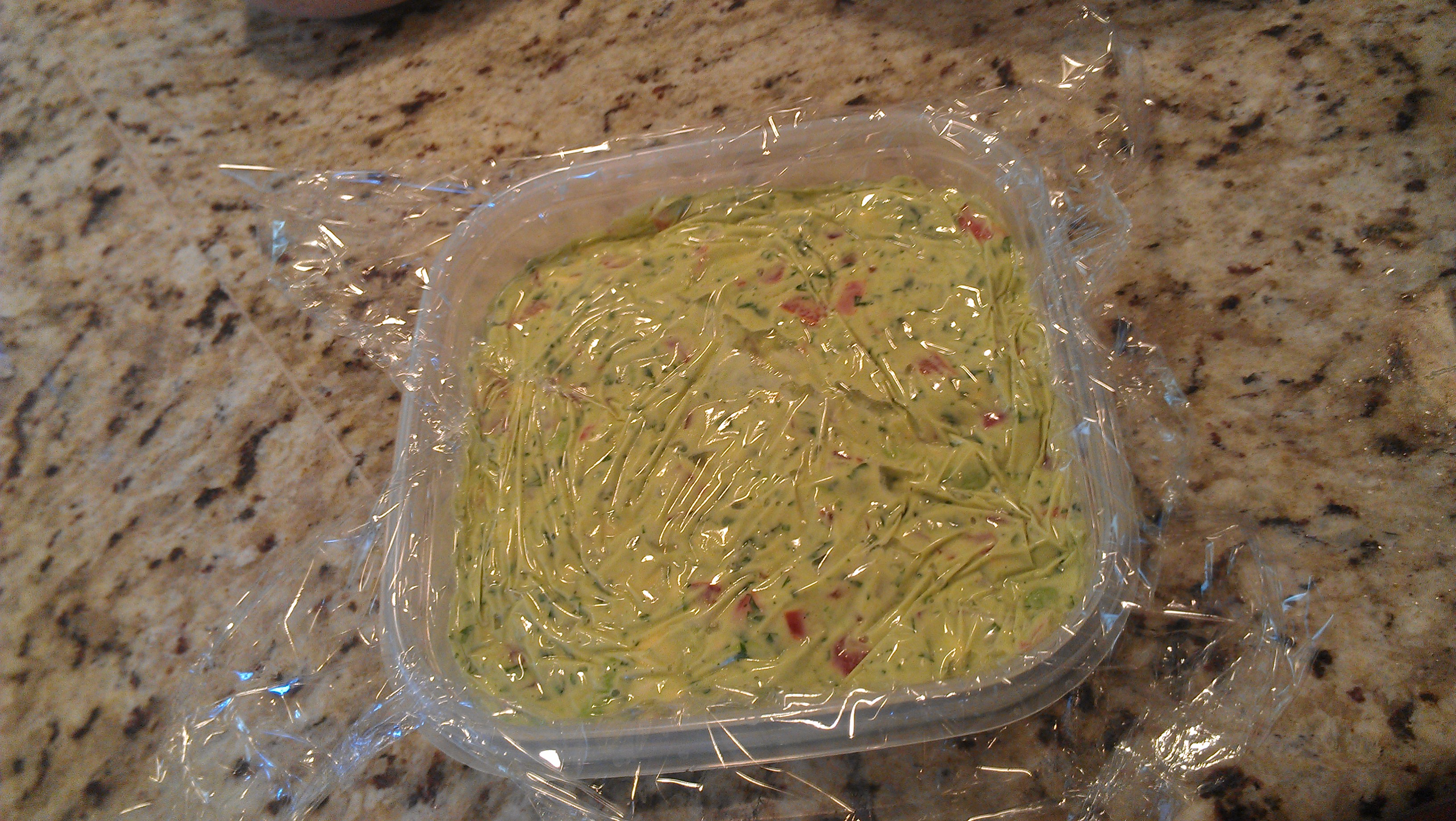Guacamole wrapped for freshness